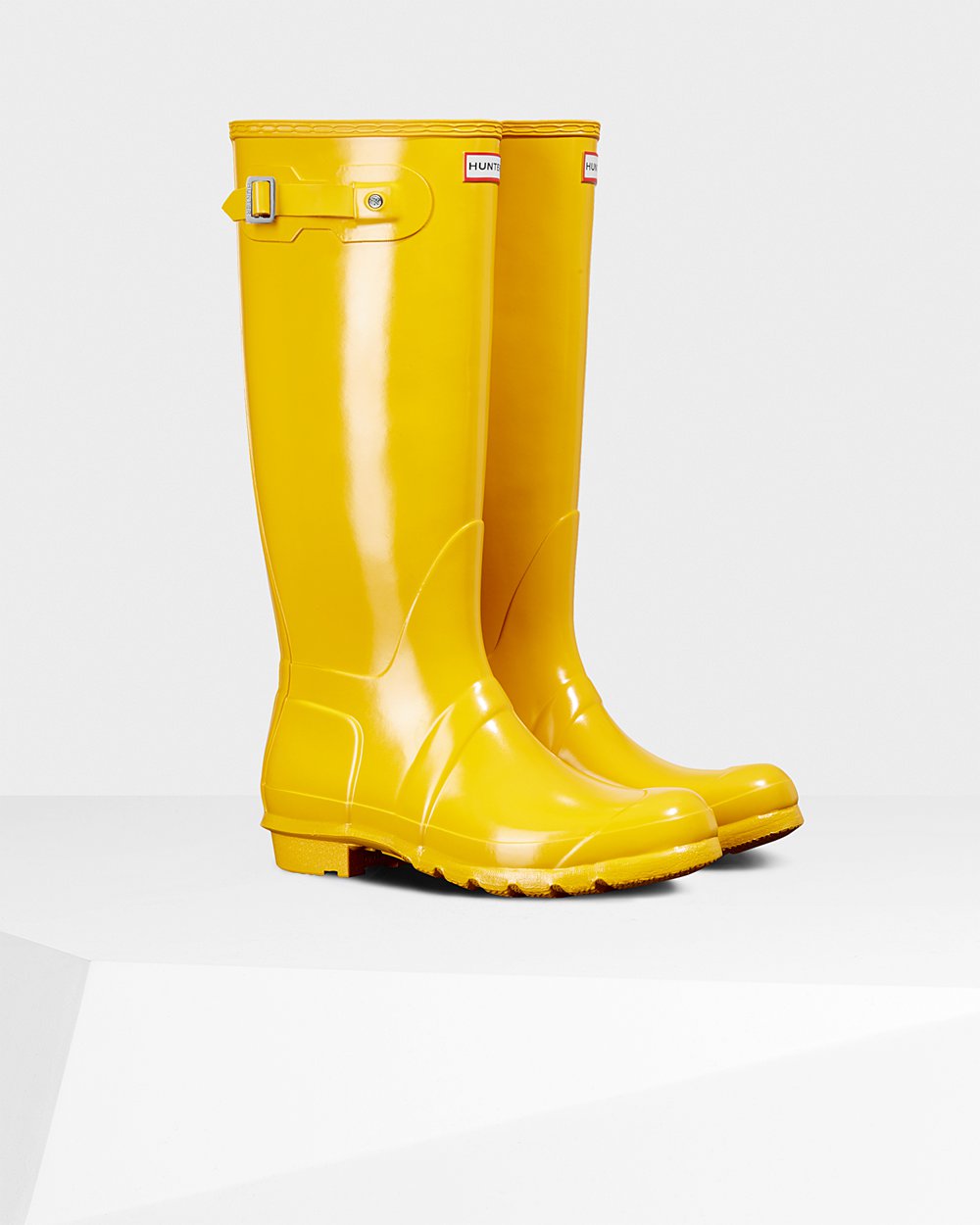 Hunter Mujer Original Gloss - Botas de Lluvia Amarillo - 023-ISYAGC